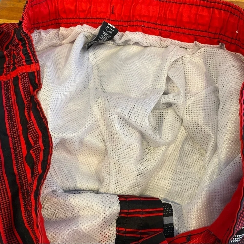 OCEAN PACIFIC OP Board shorts swim trunks mesh men's XL(40-42) Pockets Red Black